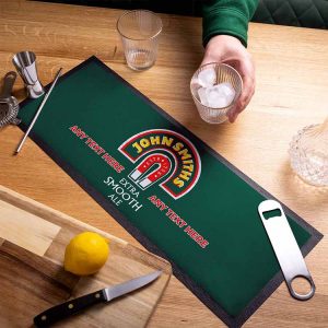 Promotional Personalised Vintage Whiskey Rubber Bar Runners Collecting Pub Cocktail Fabric Beer Bar Mats With Logos