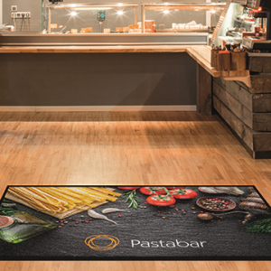 Restaurant entrance commercial door mat photo printed floor mat