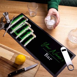 Sublimation Custom Logo Printed Wetstop Pub Beer Bar Runner Counter Mats And Bartender Rubber Mat For Countertop