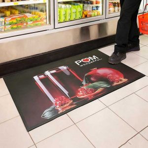 Supermarket Fruit POS Waterproof Commercial Logo Carpet Rugs Entry Mat Non-slip Custom Floor Mats For Business
