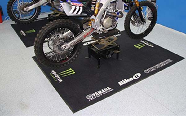 Tradeshow Exhibition Tuft Printed Logo Floor Mats Racing Motorbike Motorcycle Mat Carpets