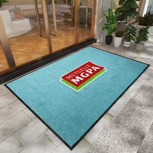 Mutuelle MGPA Medical Insurance Rubber Carpet Door Mat Anti Slip Printed Logo Rugs Custom Commercial Floor Mats