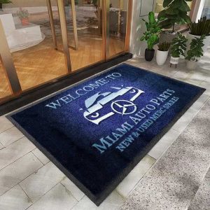 Auto Parts Company Logo Carpet Runner Rugs For Businesses Commercial Door Mats With Logo Anti Slip Branded Floor Mats