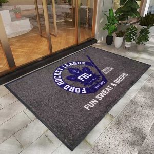 Ford Hockey League Custom Floor Mats For Business Welcome Logo Carpet Branded Rubber Logo Entrance Mat
