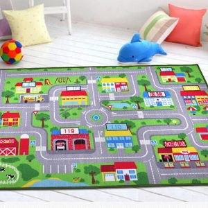 Kids Baby, Children Educational Road Traffic Play Mat, For Bedroom Play Room Game Safe Area