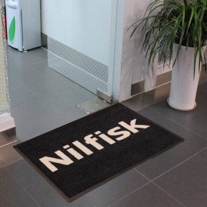 Nilfisk vacuum cleaner best sell shampoo demonstration floor mat with printed logo for marketing