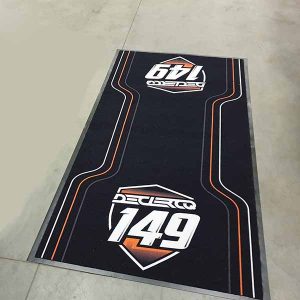 Custom Sportbike Rider Gifts Tradeshow Exhibition Custom Motorcycle Logo Carpet Motorbike Mat