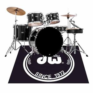 Drum Accessories Custom Logo Soundproof Non Slip Drum Rug Noiseproof Rubber Electronic Drum Mat