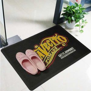 Hair Stylist Tools Custom Logo Barber Shop Silicone PVC Rubber Entrance Door Mat Beauty Salon Floor Mats