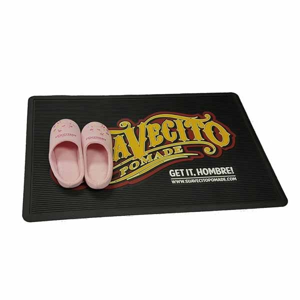 Hair Stylist Tools Custom Logo Barber Shop Silicone Pvc Rubber Entrance Door Mat Salon Floor Mats