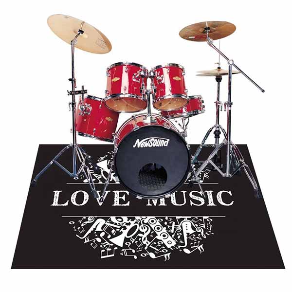 thumbnail image 2 of Drum Mat Soundproof Carpet – Non-Slip, Thick Flannel, For Electronic Kits, Bass Drums, Practice 2 of 9