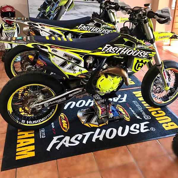 Enduro Mx Racing Pit Mat Custom Rubber Floor Protection