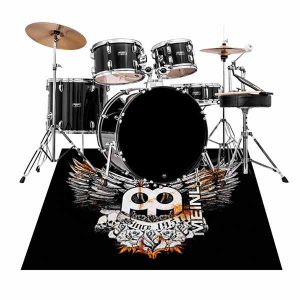 Percussion Instrument Accessories Soundproof Non Slip Custom Logo Drum Set Carpet Drum Matt Drum Kit Mat