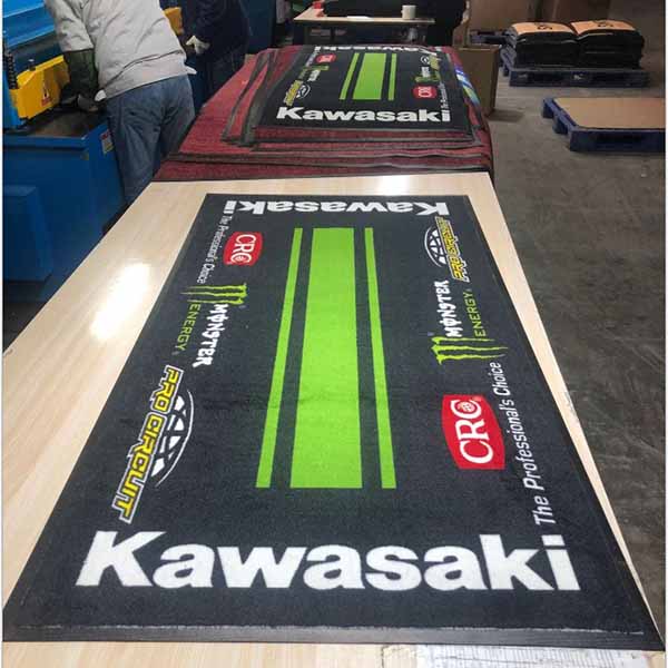 Vehicles Parts Oil Fuel Resistant Tuv Approved Factory Racing Garage Floor  Mat Kawasaki Motorcycle Bike Mat – Letto Signs Carpet Co., Ltd