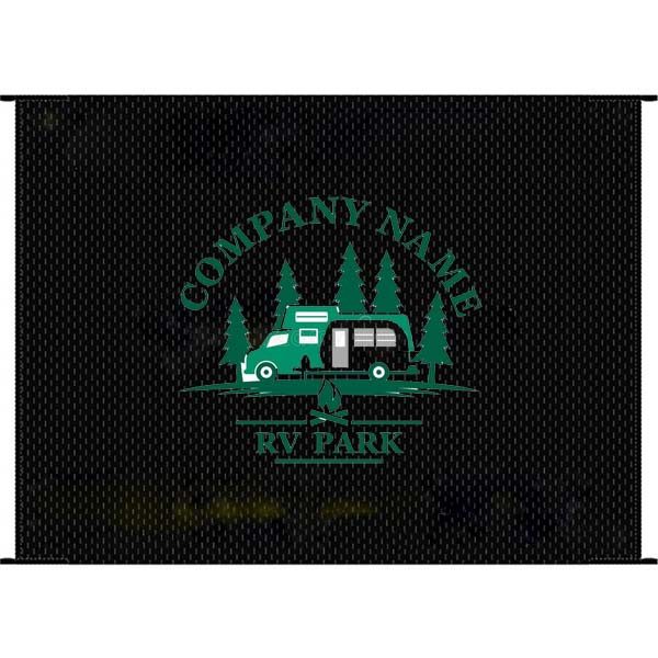 Custom 5x8Ft Plastic Straw Rv Patio Mats Indoor and Outdoor Polypropylene Camping Rugs With Logo For Camper Trailer