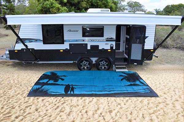 Custom Camping Rugs Sand Mine Reversible RV Patio Mats Camper Ground Mat Outdoor Deck Rugs Runner For Outside Camping RV Patio Deck