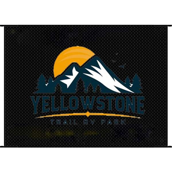 Custom Logo Waterproof Sand Mine Reversible Mats Outdoor Camping Patio Rv Ground Mats Rugs For Rv Camping Travel Trailer Campervan Motorhome