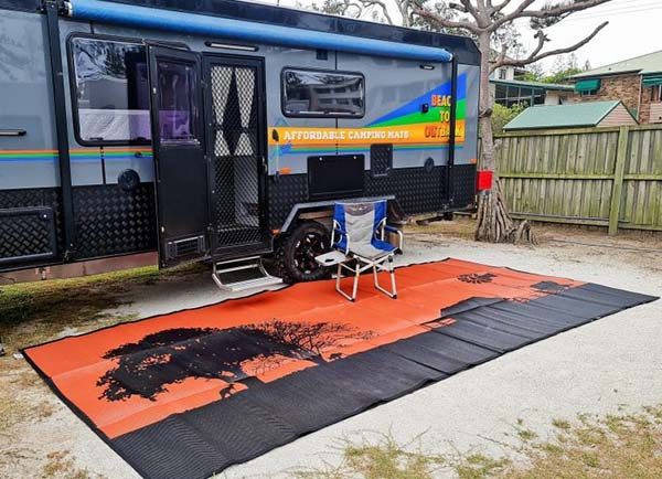 Custom Made Best Polypropylene RV Patio Mats Plastic Straw Outdoor Rugs Rv Outdoor Carpet With Logo For Outdoors, RV, Patio, Backyard, Deck, Picnic, Beach, Trailer, Camping