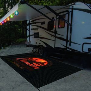 Personalized Logo 9X12 Ft Outdoor Waterproof Polypropylene Caravan Awning Mat Motorhome Carpets Reversible Rv Camping Mats For Patio