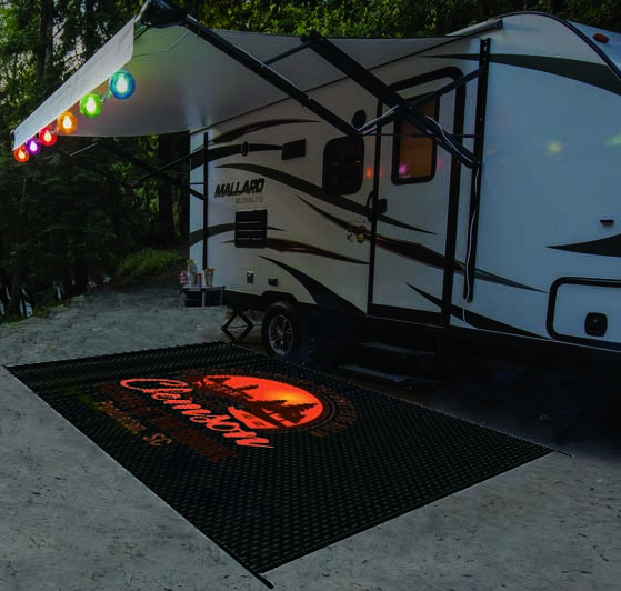 Personalized Logo 9X12 Ft Outdoor Waterproof Polypropylene Caravan Awning Mat Motorhome Carpets Reversible Rv Camping Mats For Patio