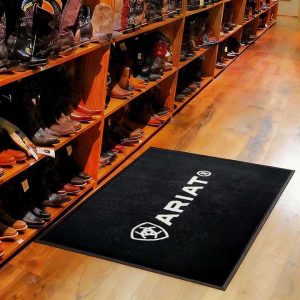 Western Boots Ariat Footwear Retail Custom Carpet Runner Rubber Logo Doormat Floor Rug Door Mat For Business