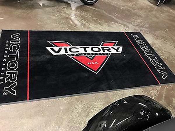 20 Year Anniversary Gift Vehicle Accessories Motorbike Parts Custom Logo Doormat Workshop Motocross Pit Mat Victory Motorcycle Garage Floor Mat