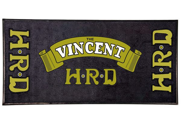 Gift For Husband Custom Motocross Motorbike Factory Racing Garage Rubber Floor Mat Vincent HRD motorcycles Carpet With Logo