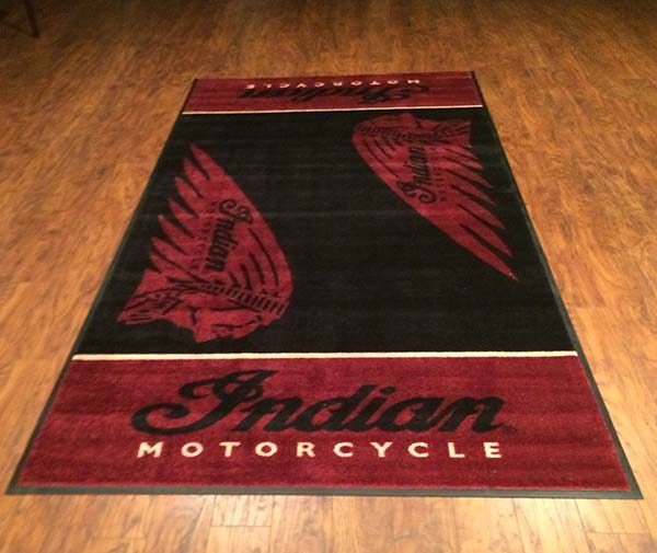 Gift Ideas For Men personalized Showroom Workshop Motorcycle Carpet Rug Paddock Parking Mat Indian Motorcycle Garage Floor Mat
