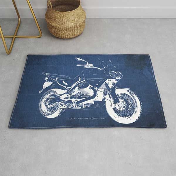 Motorcycle Biker Mat Rug Carpet Tapis, Moto Guzzi Motorcycles