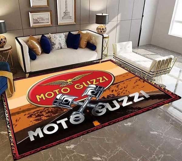 Unique Gifts Custom Motocross Dirt Bike Race Pit Mat Workshop Garage Carpet Area Rug Moto Guzzi Motorcycle Floor Mat