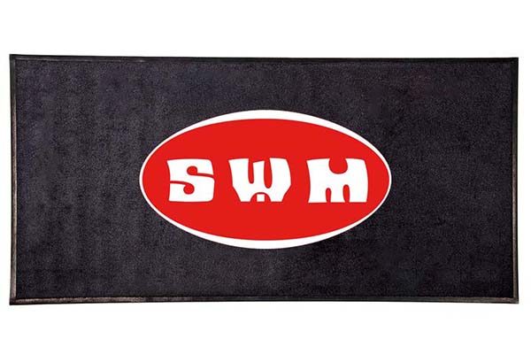 Personalised Motorsports Rubber Garage Carpet Motocross Pit Mat Motorbike Workshop Floor Mat SWM Motorcycle Mat