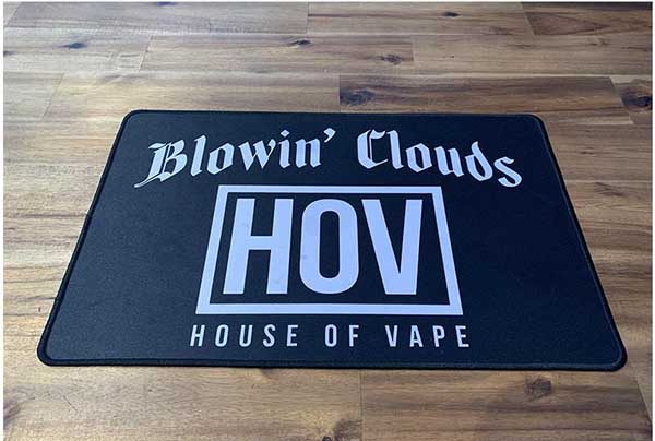 Anti-Slip Logo Printed Vape Smoke Shop Custom Fit Floor Mats Logo Carpet Personalised Rubber Welcome Outdoor Door Mats