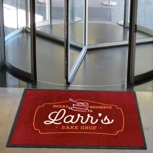 Bread Desserts Larr's Bake Shop Custom Front Door Mats Entrance Logo Carpet Rug Personalized Welcome Mat Outdoor