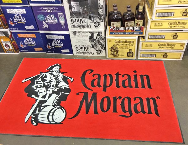 Commercial Use Heavy Duty Personalized Welcome Mats Logo Floor Mat Captain Morgan Wine Pos Retail Shop Custom Door Mats