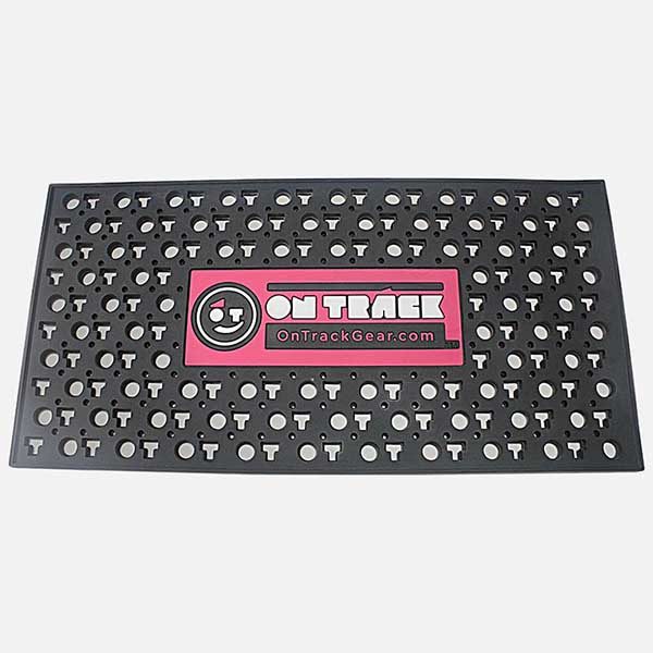 Custom Design Anti Fatigue Floor Mat Entrance Doormat Personalized 3D Logo Black Outside Rubber Door Mat With Holes