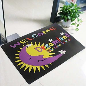 Custom Logo Design Commercial Heavy Duty Outdoor Doormat All Weather 3D PVC Plastic Garage Rubber Floor Mat