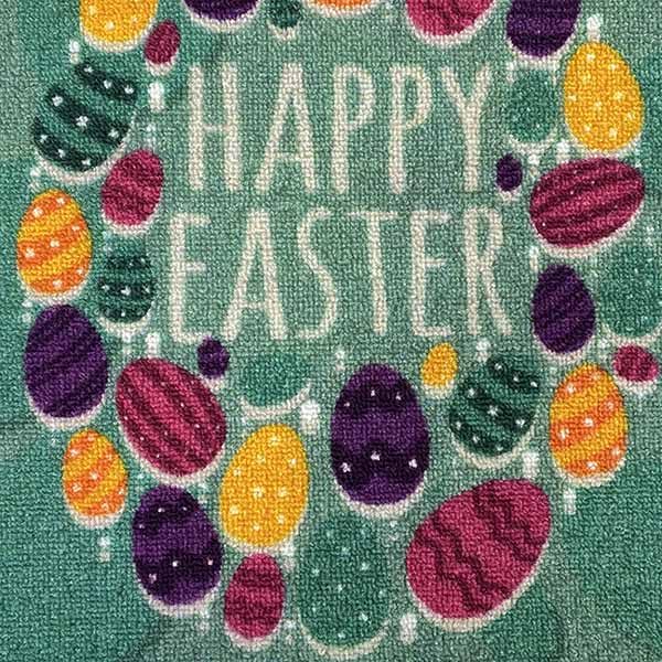 Custom Logo Printed Washable Entrance Door Mats Happy Easter Indoor Outdoor Carpet Rug Funny Welcome Mats