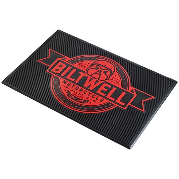 Custom Outdoor Front Door Mat 3D Design Logo Heavy Duty Waterproof Rubber Garage Floor Mats For Biltwell Bulldog