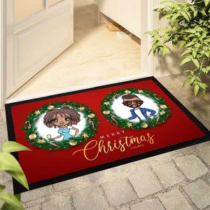 Indoor And Outdoor Personalized Funny Rubber Door Floor Mat Welcome Home Front Door Decoration Christmas Doormat