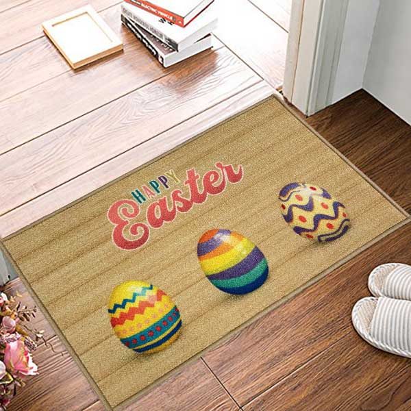 Indoor Personalized Front Door Mats Logo Printed Funny Doormats Happy Easter Custom Welcome Mat Outdoor Entrance Mat