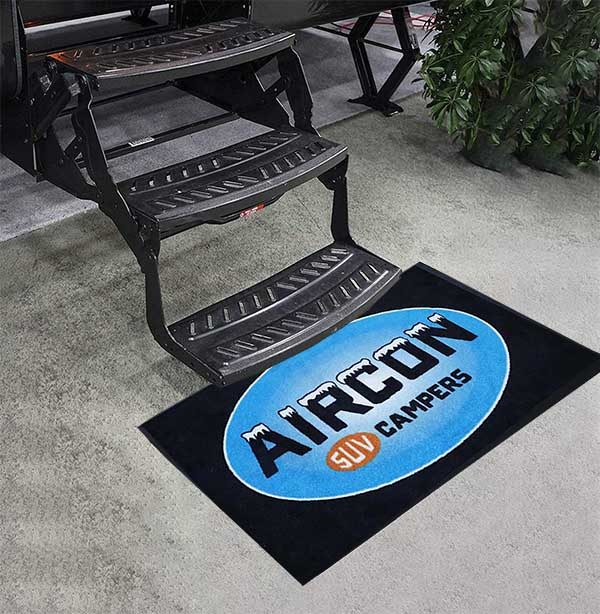 Personalised AIRCON SUV Camper Doormat Floor Rugs Entrance Mat Custom Carpet Company Logo Door Mats