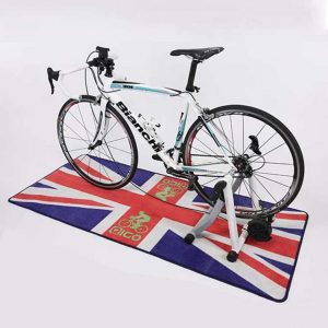 Slip Resistant Bicycle Carpet Trainer Mat Indoor Garage Hallway Custom Printed Bike Exercise Floor Protector Mat