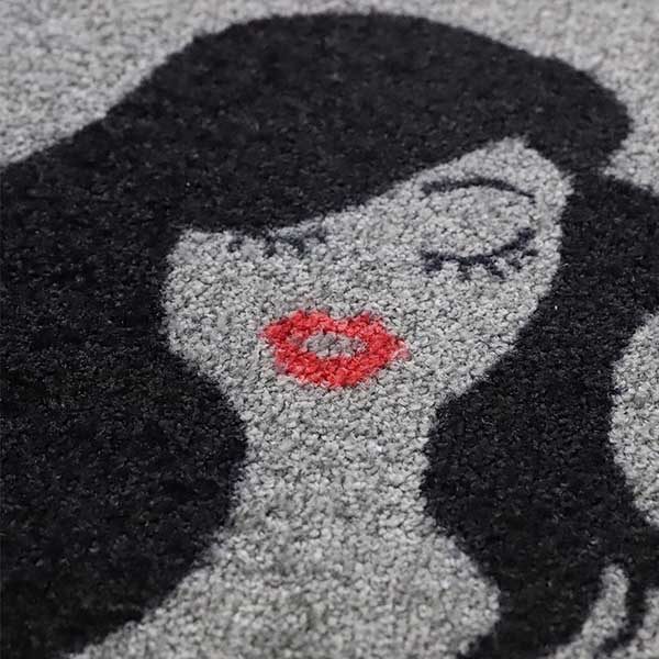 Chula Hair Extensions Wig Retail Shop Front Door Mat Custom Logo Indoor Outdoor Rubber Floor Mat Welcome Mat Grey Doormat