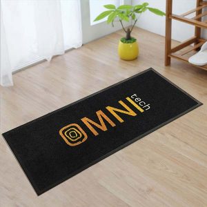 Omni Tech Custom Logo Welcome Mat Outdoor Indoor Rubber Floor Mat Non Slip Printed Carpet Extra Large Door Mats
