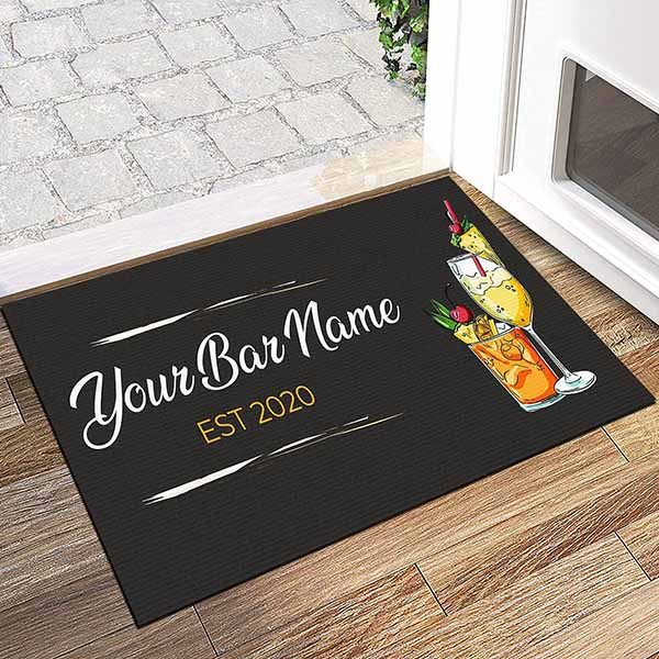 Bar Accessories Entrance Use Custom Printed Bar Door Mat Non-Slip Bar Doormat Personalised Home Rubber Bar Floor Mats