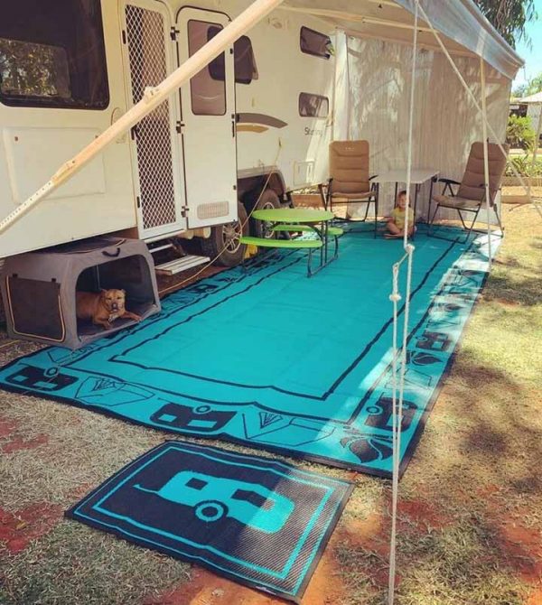 Caravan Supplies UV Protection Waterproof Campers Awning Mats Custom Logo Reversible RV Camping Mat Outdoor Patio Rugs