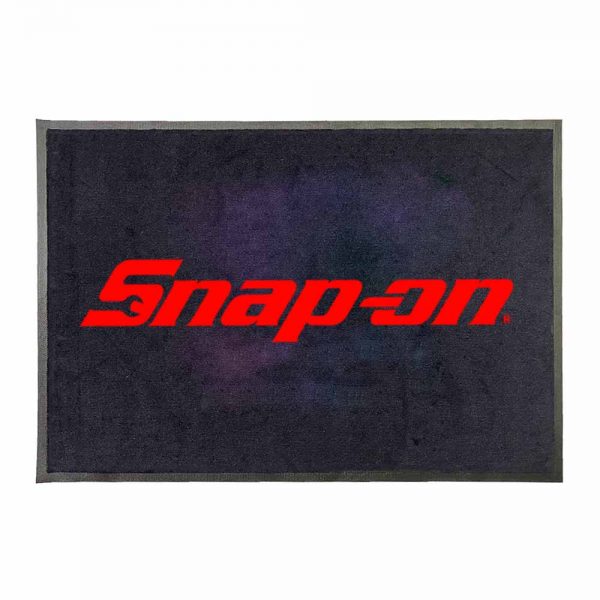 Snap-On Tools Emissary Heavy Duty Utility Garage Rubber Logo Door Mat Printed Welcome Floor Mat Custom Outdoor Mat