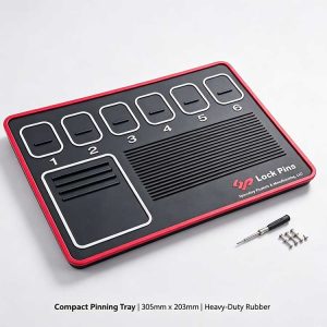 305x203mm compact pinning tray for mobile locksmith tool bags.