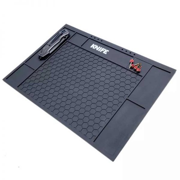 Workplace Heavy Duty Branded PVC Work Bench Overhaul Mat Molded Rubber Organizer Tray Craftsman Tool Chest Mat