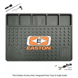 Complete archery work mat featuring 5 sorting trays, embossed angle guide, and hardware conversion chart